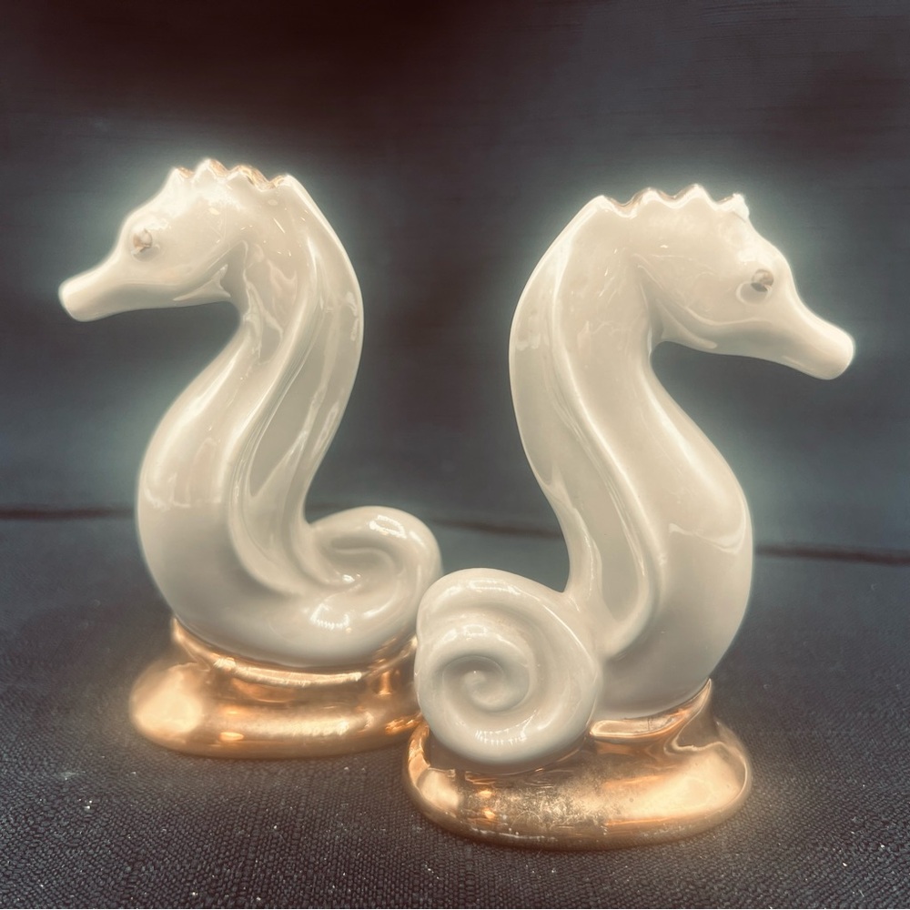 Vintage Elegant Seahorse Salt and Pepper Shakers 1958